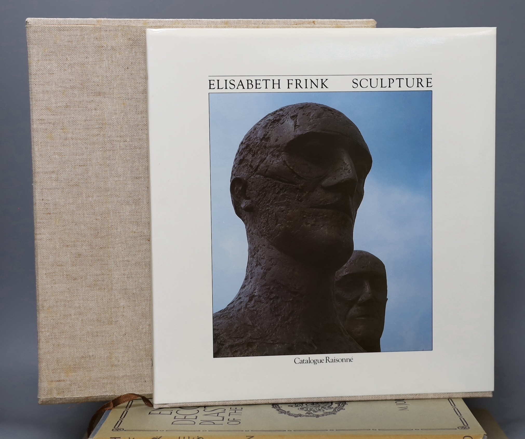 Frink, Elizabeth - Sculpture: Catalogue Raisonne, 4to, cloth with d/k, Harpvale, Salisbury, 1984, in slip case; Jourdain, Margaret - English Decorative Plasterwork of the Renaissance, 4to, cloth in unclipped d/j, London,